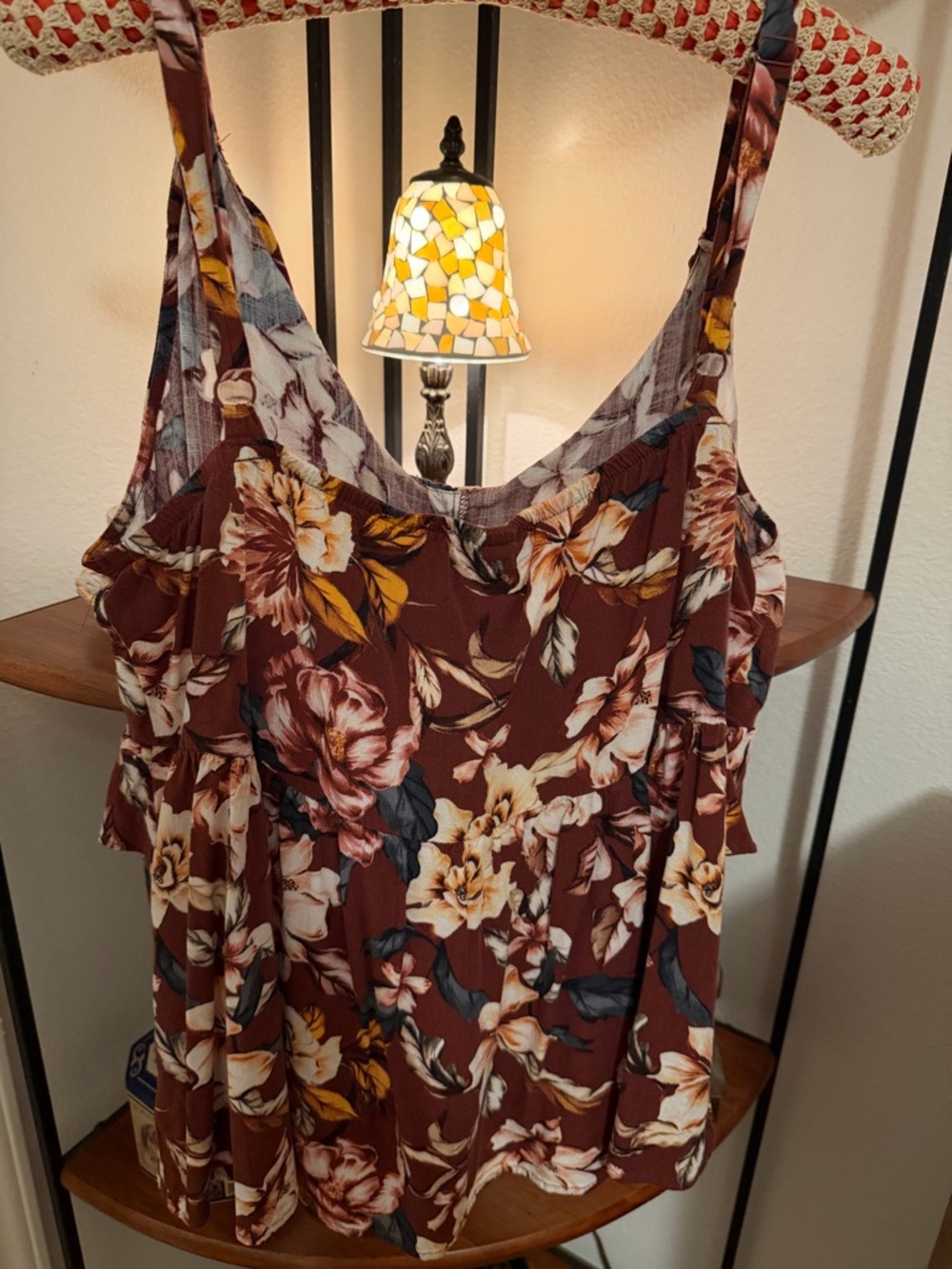 Torrid Rayon Slub Ruffle V-Neck - Picture 4 of 12